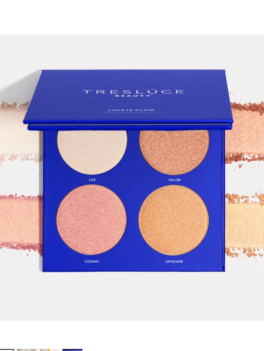 Treslúce Beauty Lucete Glow Highlighter Palette NEW! FULL SIZE! Warm Pink & Gold